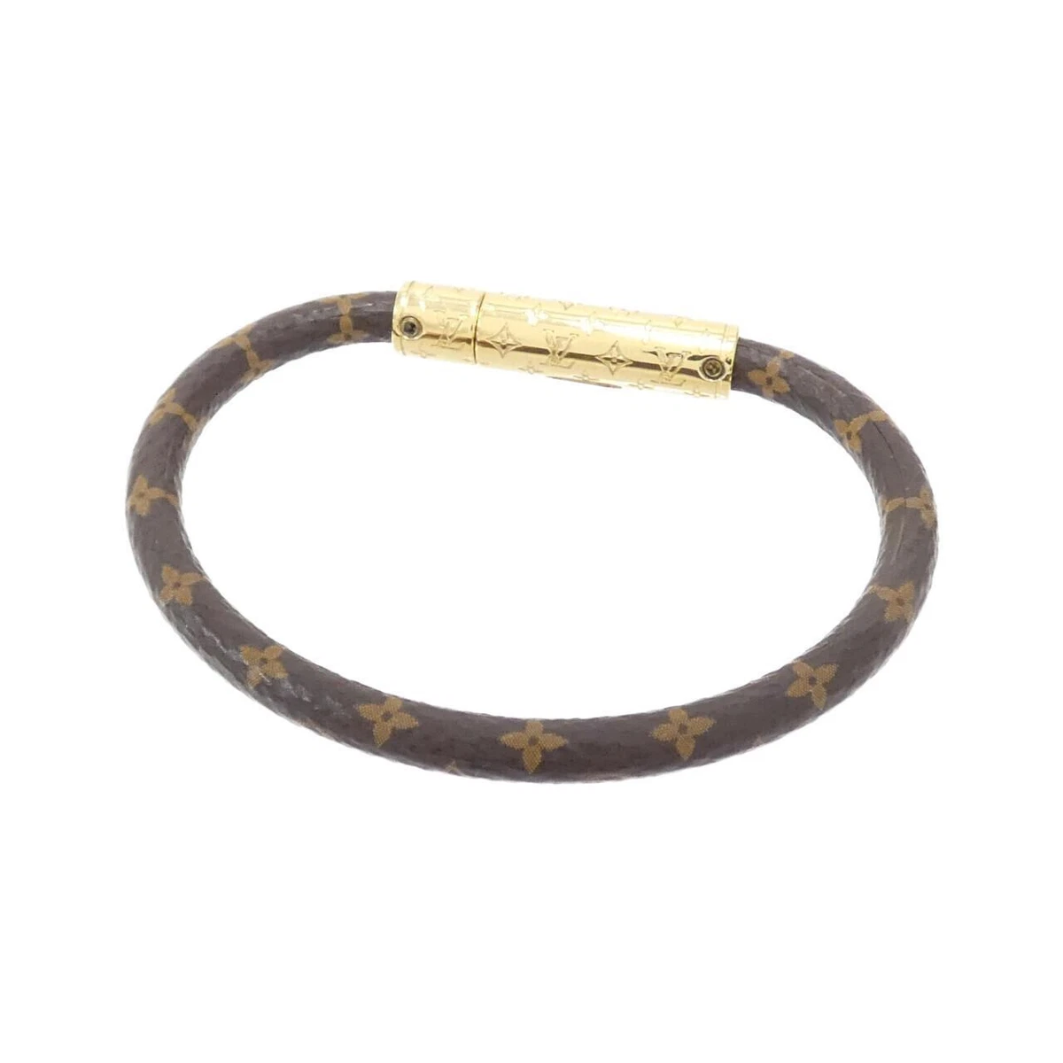 Authentic LOUIS VUITTON Monogram Brassle LV Confidential 17cm M6334E  Bracelet