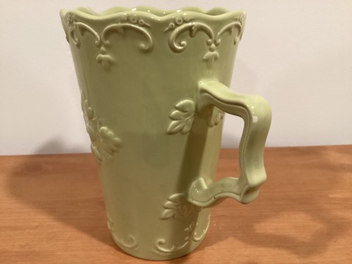 Olive green Pitcher Fancy Scroll by Sweet Olive Designs. Jane Adams.72oz. - Picture 4 of 9