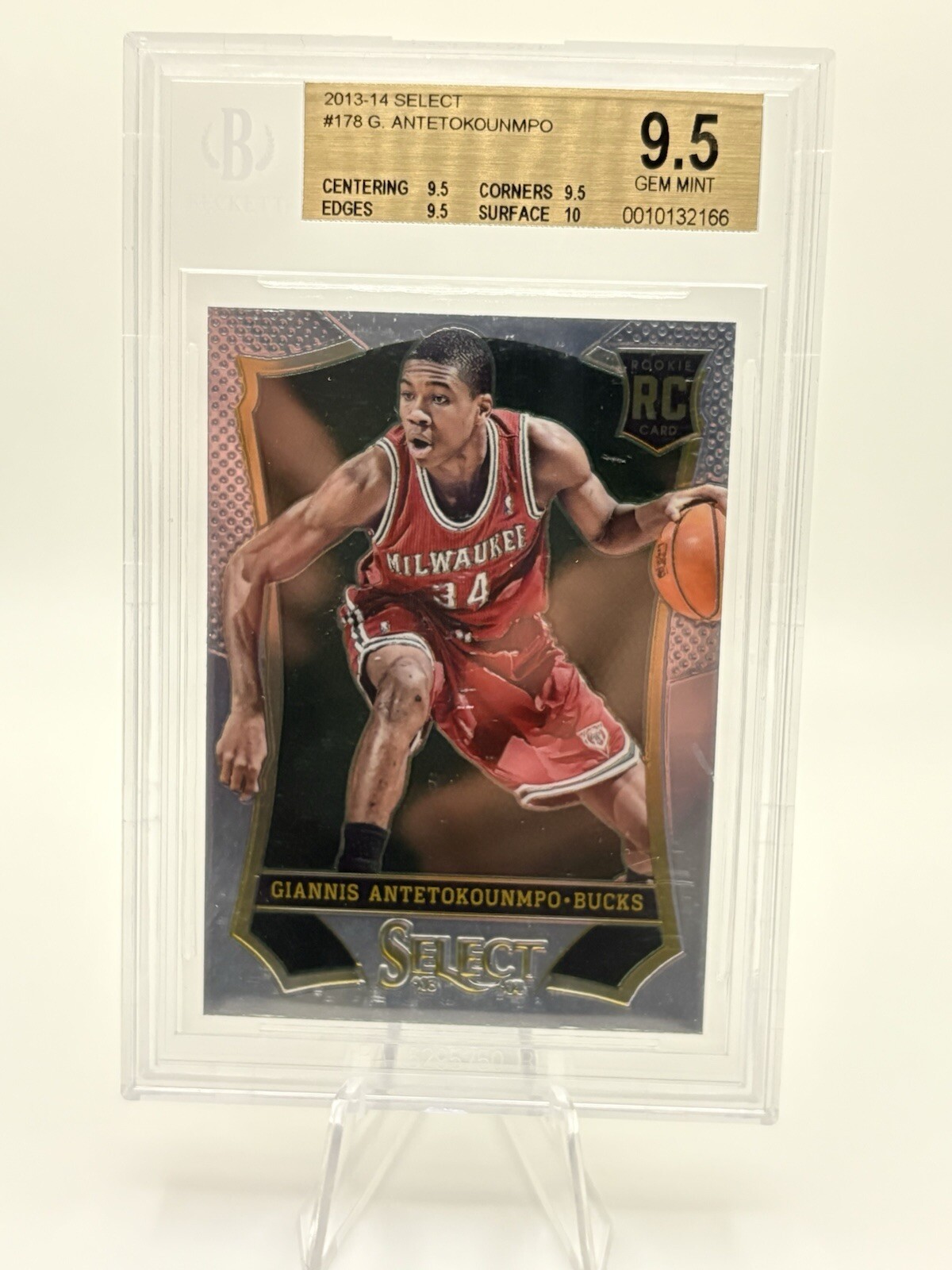 2013-14 Select Silver Giannis Antetokounmpo Rookie RC BGS 9.5 True Gem+