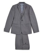 Michael Kors Boys Slim Fit Suit Set Pants Jacket Grey Size 16R 28" New 220