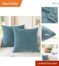Decorative Throw Pillow Covers 16X16 Chenille Pack of 2 Home Couch Sofa Bed