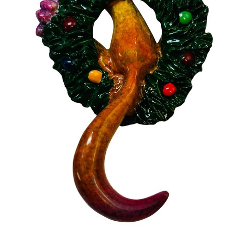 Kittys Critters Dot Gecko in a Wreath Retired 8335 Christmas Ornament Vtg RARE - 第 10/20 張圖片