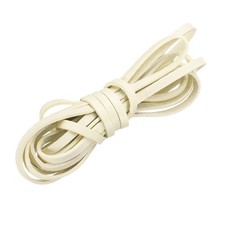 Flat Leather Cord, 3.3 Yard 5mm Leather String Strips for DIY Crafts Beige