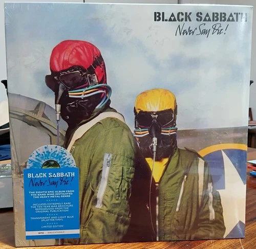 BLACK SABBATH - NEVER SAY DIE - RSD CLEAR  BLUE SPLATTER  VINYL NEW SEALED LP