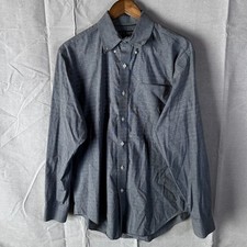 Lauren Ralph Lauren Mens Classic Fit Non Iron Gray Plaid Dress Shirt 16.5 34/35