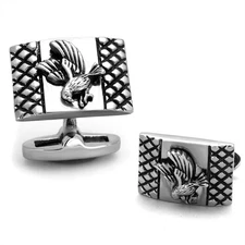 JCE1655 High polished (no plating) Stainless Steel Cufflink with No Stone