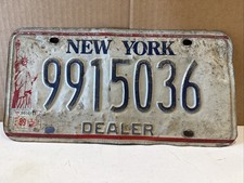 Vintage 1989 New York DEALER License Plate Statue of Lady Liberty #9915036 NYC