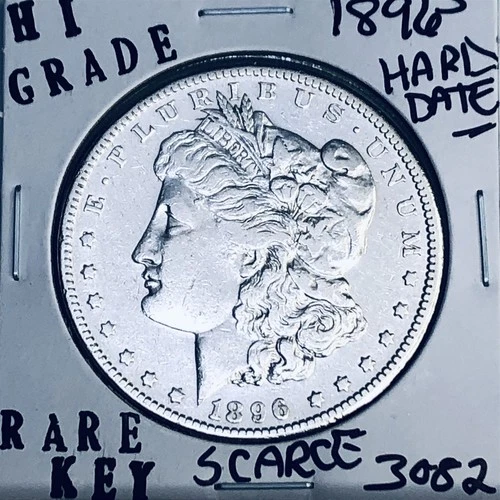 1896 S MORGAN SILVER DOLLAR HI GRADE GENUINE U.S. MINT RARE KEY COIN 3082