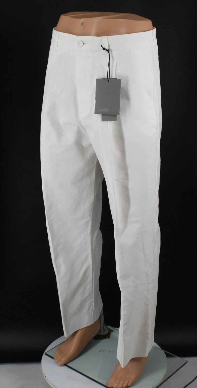 PANTALONE CHINO DIOR VITA ALTA UOMO PLISSETTATO IT 48 UK 32 BIANCO PREZZO AL PUBBLICO £ 1200 ANNUNCIO