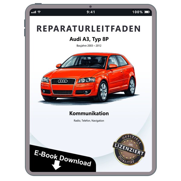 Audi A3 Typ 8P 2003-2012 Radio Navigation Kommunikation Reparaturleitfaden Ebook-image