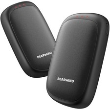 Electric Hand Warmers Rechargeable - 2 Pack Magnetic Pocket Heater Black