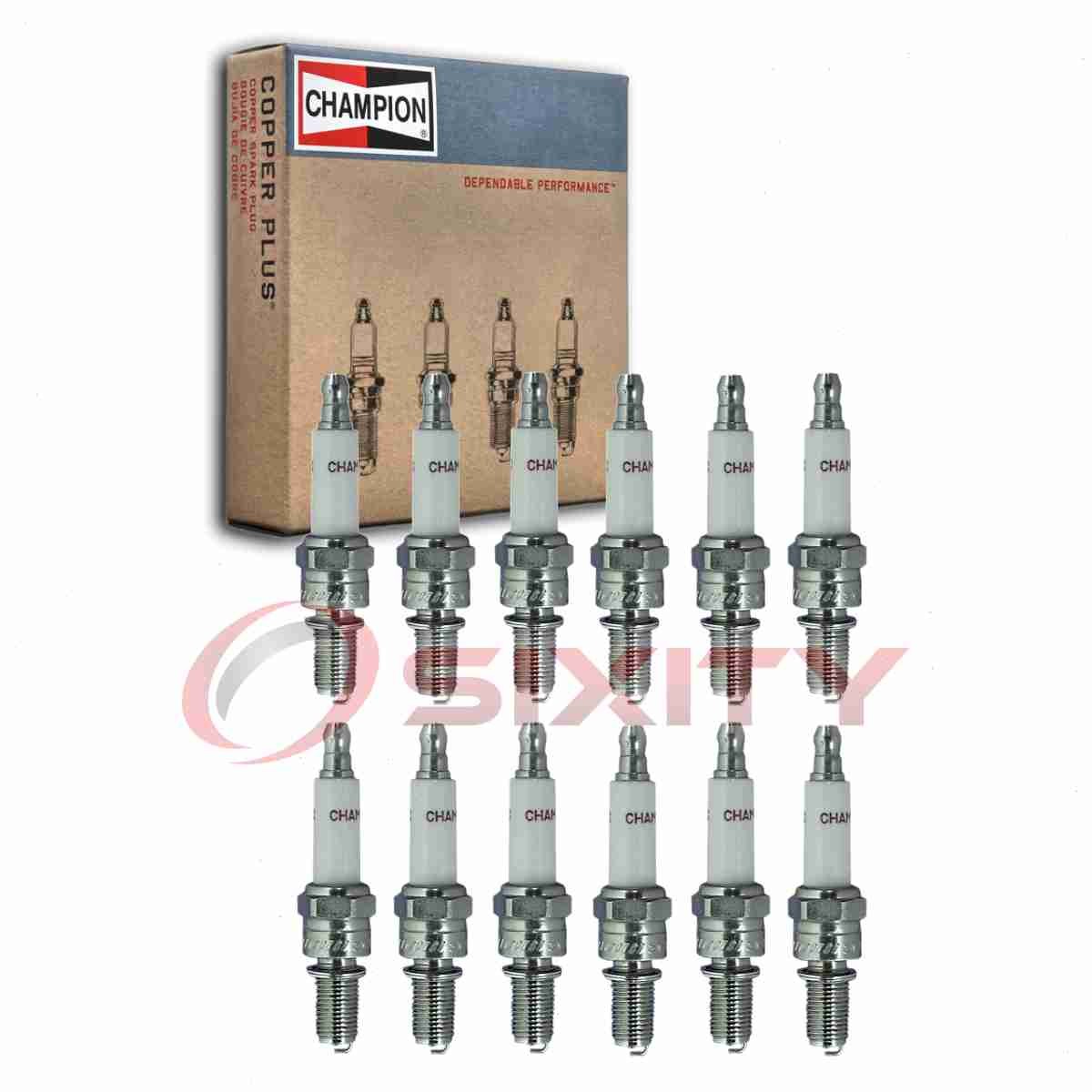 12 pc Champion Spark Plugs for 2007-2010 Ferrari 599 GTB 6.0L V12 Ignition lc