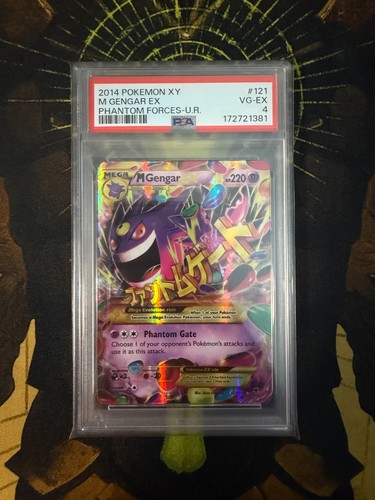 Pokemon M Gengar EX 121/119 Phantom Forces Secret Rare PSA 4