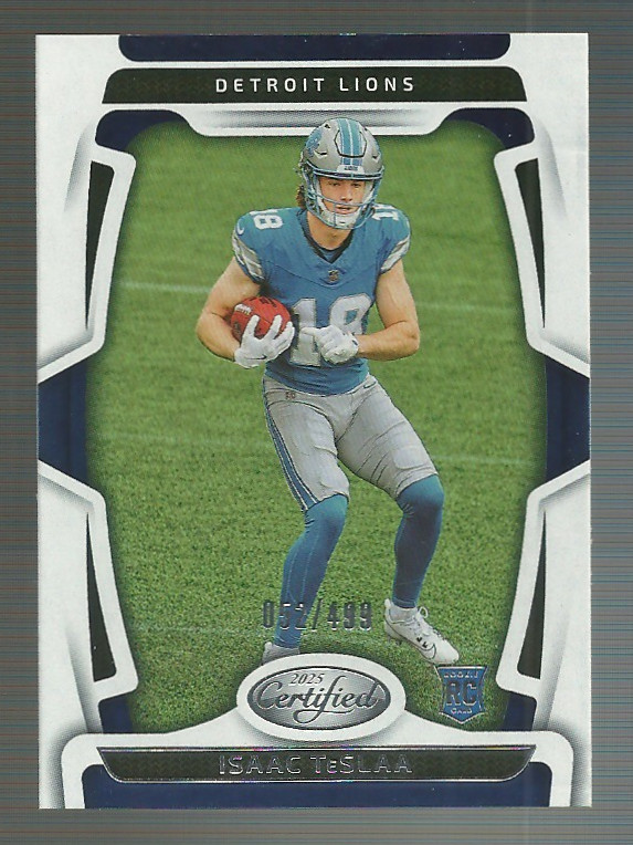 52/499 Isaac TeSlaa 2025 Panini Certified #162 Lions