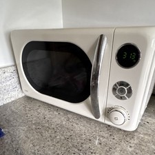 TEAC 20L 800W White Countertop Microwave, Dial & Button, Display, 5 Settings