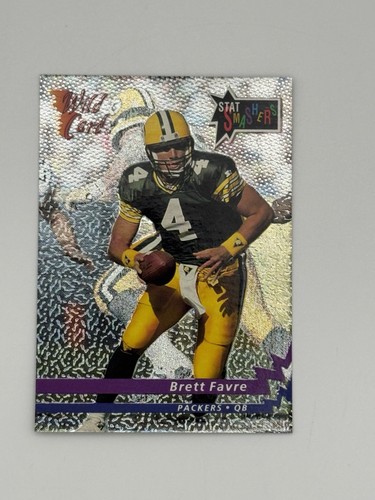 1992 Wild Card Stat Smashers Brett Favre #SS-23 Green Bay Packers - Picture 2 of 3