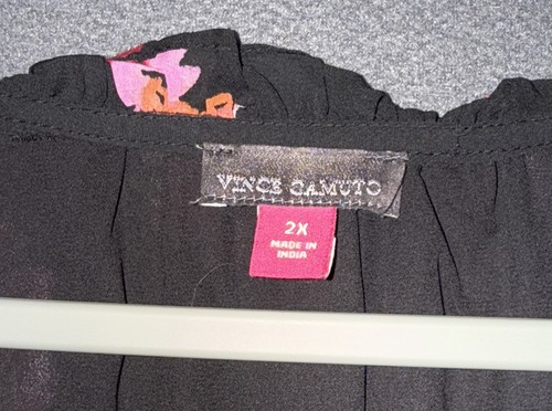 Chemisier Vince Camuto 2XL Noir Motif Pied-de-poule - Occasion En Parfait état, Polyester