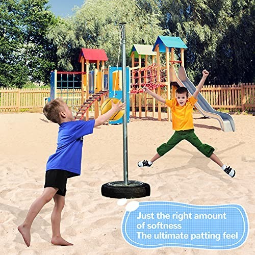 Tetherball Set with Rope - Replacement Tether Balls for Kids & Adults, Outdoor F