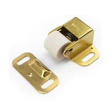 Brass Plated Steel Roller Catch Cabinet Closet Door 3/4" Roller