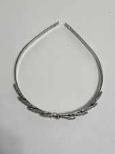 Vintage Silvertone And Rhinestone Headband