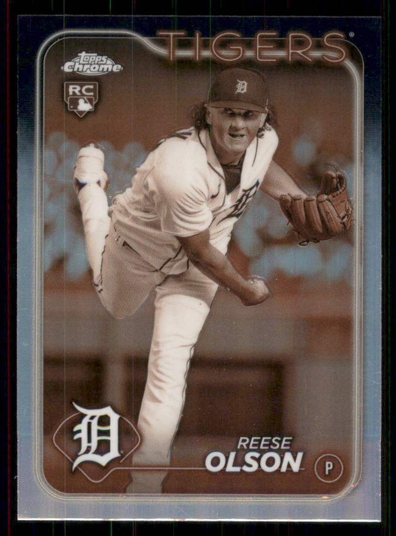 Reese Olson 2024 Topps Chrome #40 Sepia Refractors RC Detroit Tigers