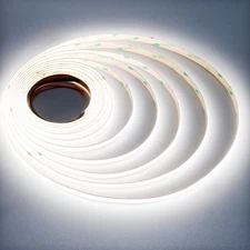 24V COB LED Strip Lights 16.4ft 5000K Daylight White 550LM/FT Super Bright CRI