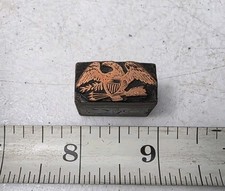 Vintage Letterpress Printing Block American Eagle (Dents) ALL Metal