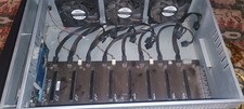 Crypto Mining Rig Chassis w/ 8 GPU Slot Motherboard, PSU, CPU, RAM  3 Fans
