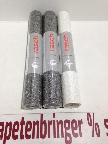 Vliestapete Rasch 2X 606690 1X 606638 (3Rollen) Graphit Muster Anthrazit Creme-image