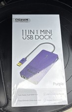 QGeeM USB 3.0 Docking Station Triple Display USB C Laptop D3908-QGEEM - Purple