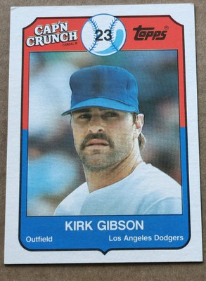1989 Topps Cap'n Crunch Kirk Gibson Los Angeles Dodgers #2