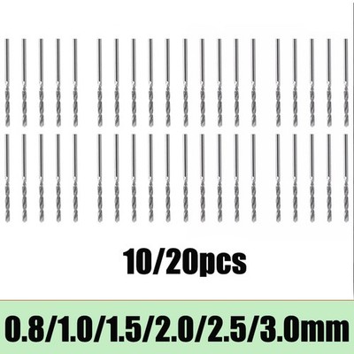 10/20pcs Diamond Coated Tipped Twist Drill Bit For Glass Jewelry Stone Tile NEW