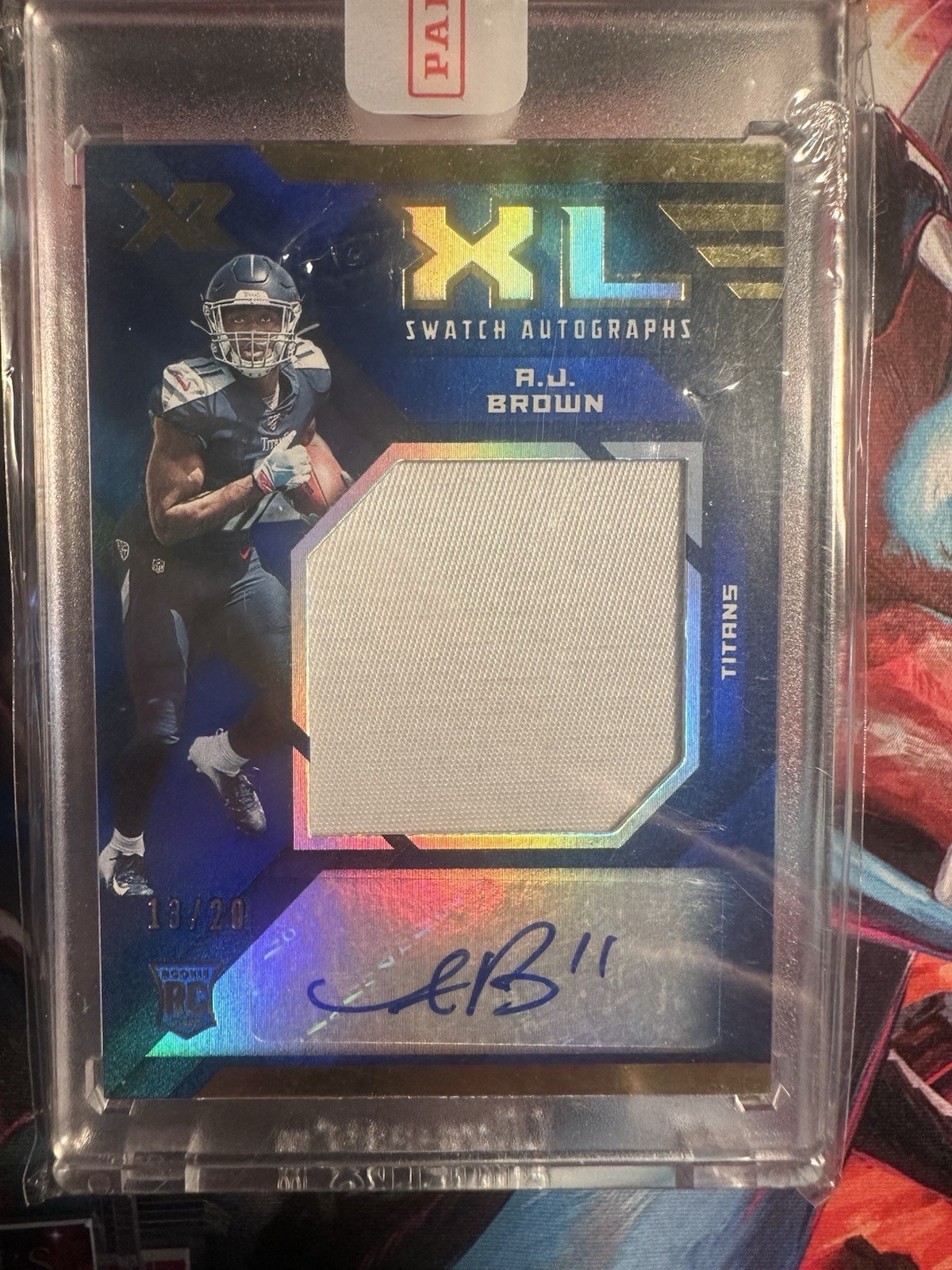 AJ Brown Panini XR Rookie XL Swatch Autographs #RXL6 Base