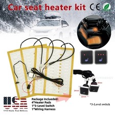 Universal Car Seat Heating Pad Alloy Wire 12v Car Seat Heater Kit Fit 2 Seat New