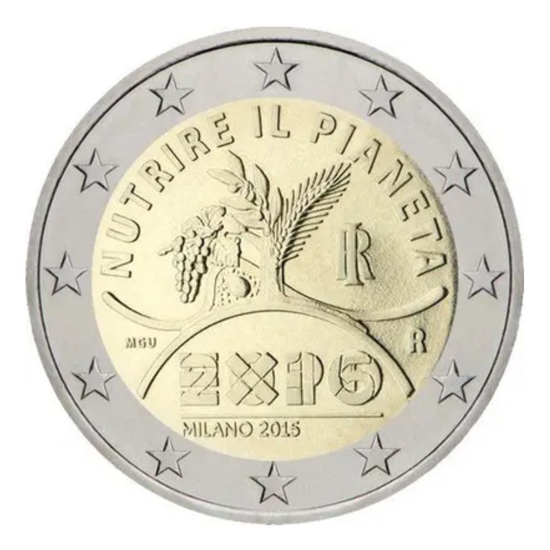 2 euros commémorative Italie 2015 - Exposition universelle de Milan.