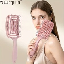 WANMEI Curved Detangling Hair Brush Volumising Scalp Massage Comb for Wet Dry Ha