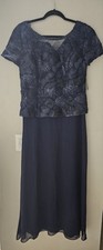 ALEX EVENING LONG DRESS NAVY 8P