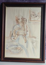 Josip Stanic STANIOS (1943) - Madre con figlio - Tecnica mista - 1992