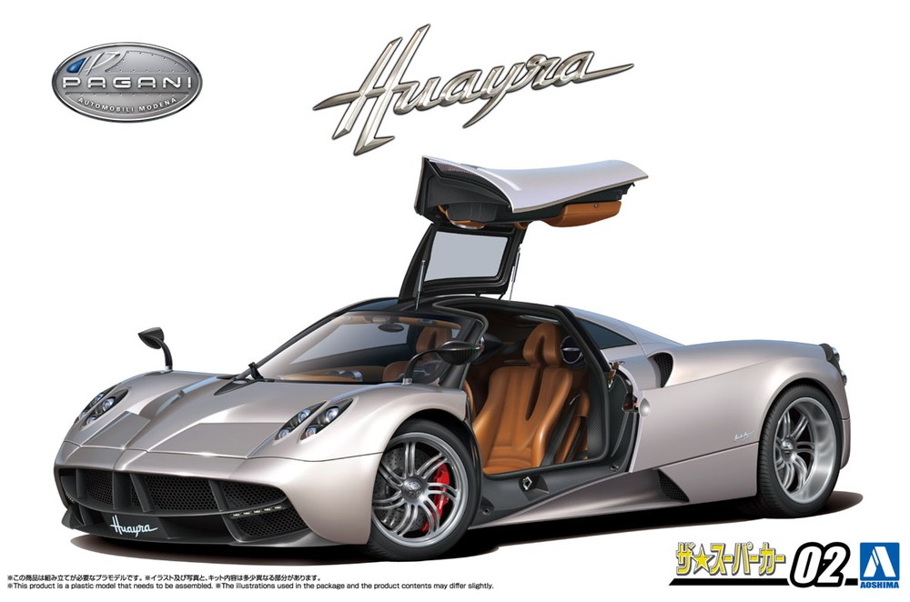 AOSHIMA The Supercar No. 2 PAGANI Huayra 2012 1/24 Scale Plastic Model Kit