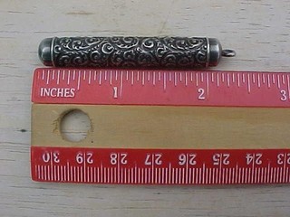 Vintage Fancy Silver Colored Mechanical Pencil ( K )