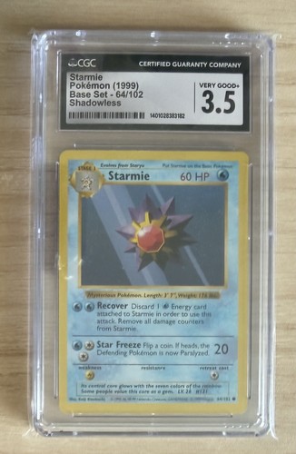 Starmie (Shadowless) graded CGC 3.5 for sale on eBay