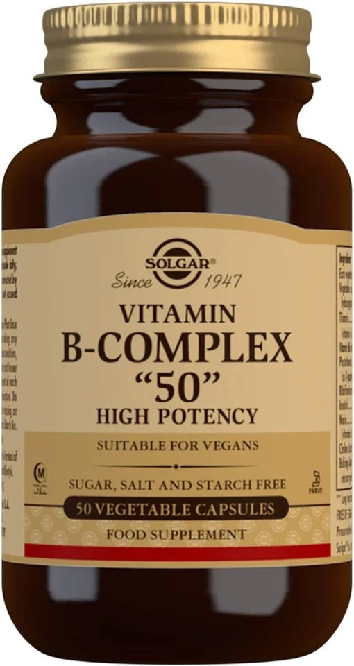 Solgar Vitamin B-Complex ''50'' Vegetable Capsules pack of 50  - High Potency