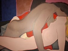 "Accouplement" lithographie originale signée numérotée "Endel 75"