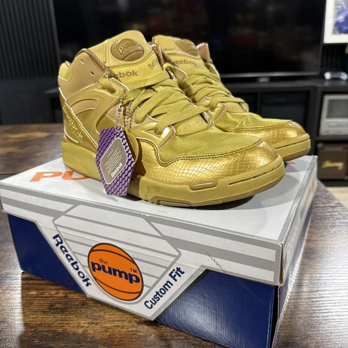 REEBOK PUMP OMNI LITE AUDUET Sneakers Shoes Gold Rush 4-961387 Size 9.5