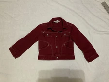 Vintage Youth, Child's TownCraft J.C. Penney Burgundy-red Jean Jacket ( Size ? )