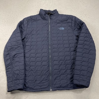 North Face Jacket Mens Large Blue Thermoball Full Zip Puffer Lightweight Hiking