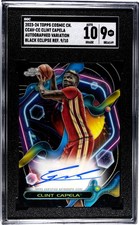 2023 Topps Cosmic Chrome Clint Capela #CCAV-CC Auto Black Eclipse SGC 9 Auto 10