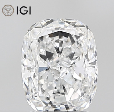 IGI Certified Lab Grown CVD Diamond CUSHION Cut 2.02 Ct D Color VVS2 Clarity #1
