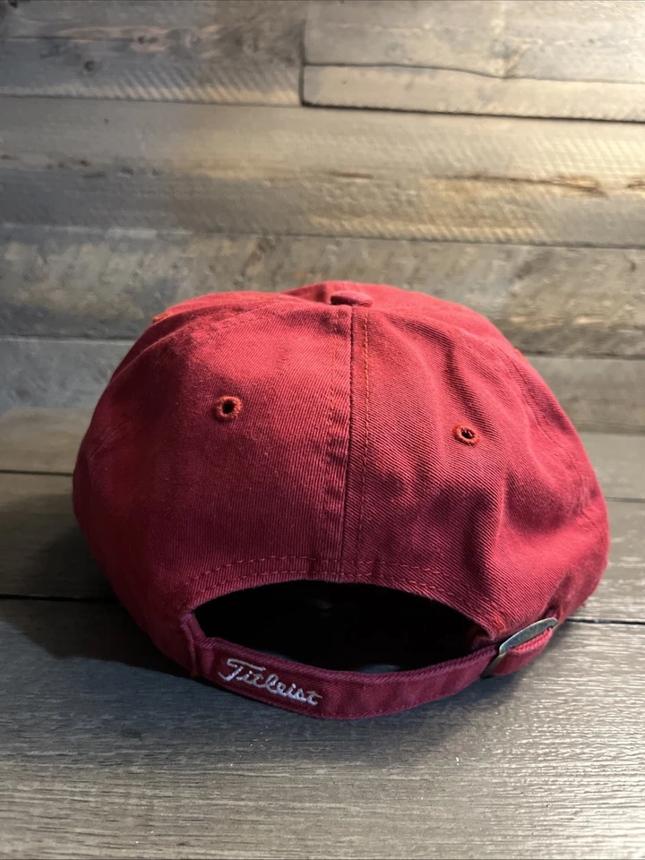 '47 品牌威斯康星獾 Titleist 可调金帽子红色绑带 — 第 3/4 张图片