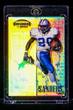 Barry Sanders PLAYOFF SSD REFRACTOR PRIZM CARD Detroit Lions